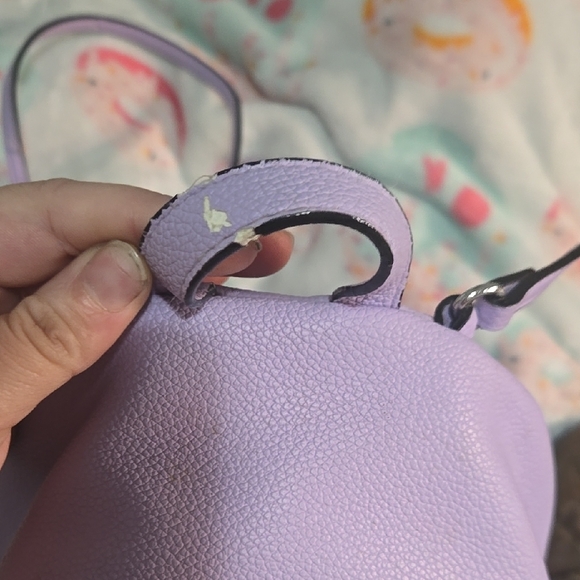 Victoria's Secret/Lavender Quilted Backpack with Chain Detail - Picture 4 of 8